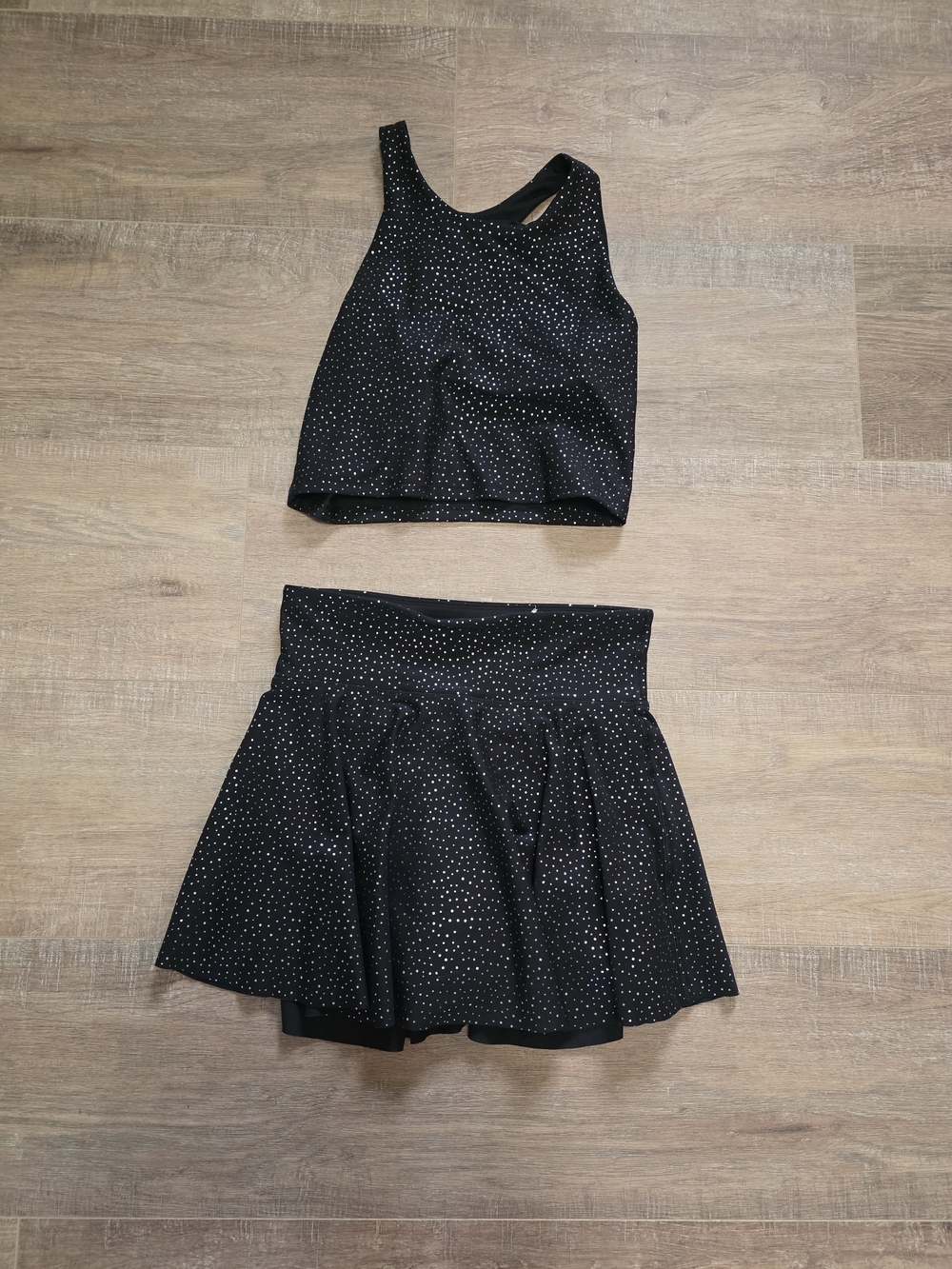 Old Navy Black Sparkle Two-Piece Skirt Set